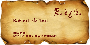 Rafael Ábel névjegykártya