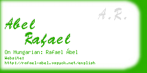abel rafael business card