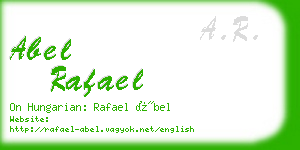 abel rafael business card